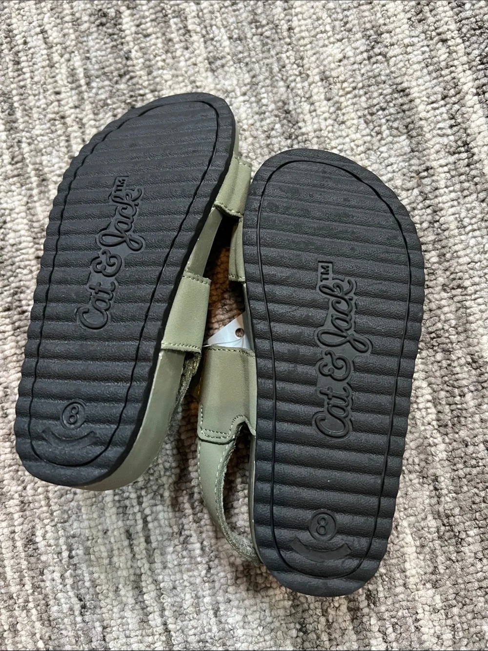 Cat & Jack Kody Olive Green Open Toe Strap Sandals -Little Boys' Various Sizes